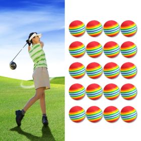Outdoor Sport Golf Balls color Rainbow Stripe Balls FOAM Sponge plastic Golf Balls for Swing Practice Training Balls 20Pcs/bag