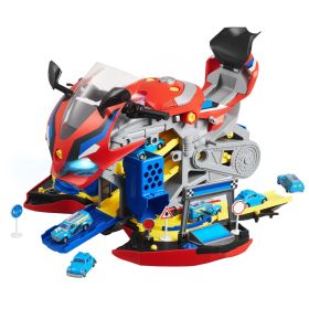 VEVOR Motorcycle Engine Toy, 25 Pieces, Motorcycle Mechanic Toy with Removable Parts, Lights & Sounds, Simulated Riding & Track Racing