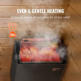 9KW Sauna Heater, Steam Bath Sauna Heater with Built-In Controls, Electric Sauna Stove, 3h Timer and Adjustable Temp for Max. 317-459 Cubic Feet