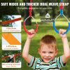 Ninja Warrior Obstacle Course for Kids, 2 x 56 ft Weatherproof Slacklines, 500lbs Weight Capacity Monkey Line, Outdoor Playset Equipment