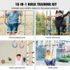 Ninja Warrior Obstacle Course for Kids, 2 x 60 ft Weatherproof Slacklines, 500lbs Weight Capacity Monkey Line, Outdoor Playset Equipment