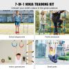 Ninja Warrior Obstacle Course for Kids, 2 x 56 ft Weatherproof Slacklines, 500lbs Weight Capacity Monkey Line, Outdoor Playset Equipment