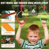 Ninja Warrior Obstacle Course for Kids, 2 x 65 ft Weatherproof Slacklines, 500lbs Weight Capacity Monkey Line, Outdoor Playset Equipment