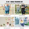 Ninja Warrior Obstacle Course for Kids, 2 x 65 ft Weatherproof Slacklines, 500lbs Weight Capacity Monkey Line, Outdoor Playset Equipment