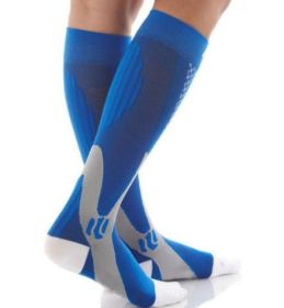 Compression Socks For Men&Women Best Graduated Athletic Fit For Running Flight Travel Boost Stamina Circulation&Recovery Socks (Option: Blue 6PC-L XL)