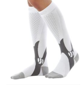 Compression Socks For Men&Women Best Graduated Athletic Fit For Running Flight Travel Boost Stamina Circulation&Recovery Socks (Option: White 3PC-S M)