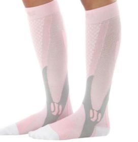 Compression Socks For Men&Women Best Graduated Athletic Fit For Running Flight Travel Boost Stamina Circulation&Recovery Socks (Option: Pink 6PC-L XL)