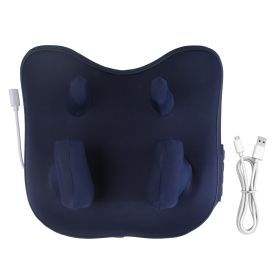 1 Set Cordless Neck Shoulder Massager With Soothing Heating 3 Intensity Levels 2 Heating Levels Electric 4D Shiatsu Deep Kneading Pillow For Back (Option: Dark Blue)