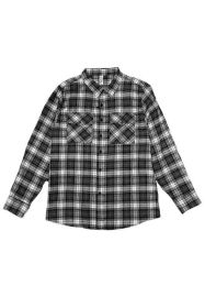 Regular Fit Checker Plaid Flannel Long Sleeve (Color: YELLOW BROWN, size: M)
