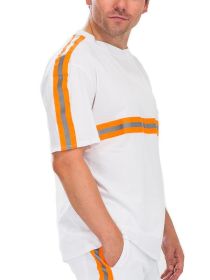 REFLECTIVE T-SHIRT (Color: white orange, size: 2XL)
