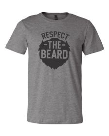 Respect the Beard Mens Tee (Color: Deep Heather, size: M)