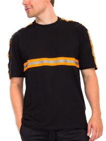 REFLECTIVE T-SHIRT (Color: black orange, size: XL)