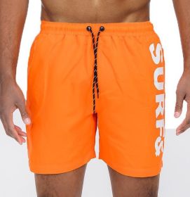 Surf&Beach Swim Trunks Board Shorts (Color: Orange, size: 2XL)
