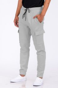 Cotton Blend Jogger Sweats (Color: H.GREY, size: L)