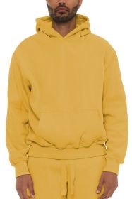 Premium Cotton Blend Hoodie (Color: Yellow, size: XL)