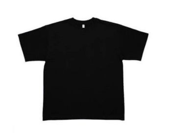 Oversized Short Sleeve Tee (Color: Black, size: 2XL)