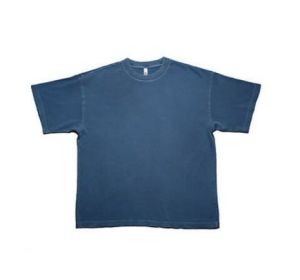 Oversized Short Sleeve Tee (Color: Sapphire Blue, size: 2XL)
