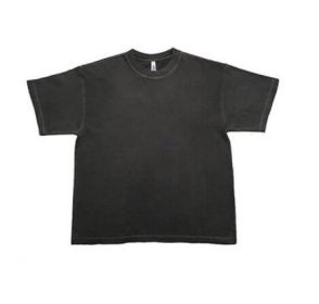 Oversized Short Sleeve Tee (Color: Vintage Black, size: 2XL)
