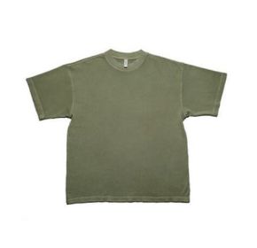 Oversized Short Sleeve Tee (Color: Sage Green, size: 2XL)