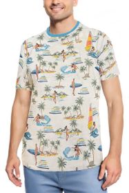 Allover Print Short Sleeve Tshirt (Color: AP12, size: L)
