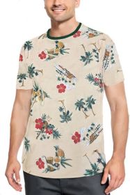 Allover Print Short Sleeve Tshirt (Color: AP07, size: M)