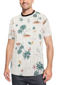 Allover Print Short Sleeve Tshirt (Color: AP11, size: XL)