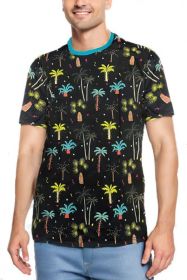 Allover Print Short Sleeve Tshirt (Color: AP05, size: XL)