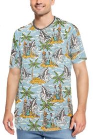 Allover Print Short Sleeve Tshirt (Color: AP03, size: L)