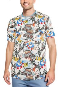 Allover Print Short Sleeve Tshirt (Color: AP16, size: L)