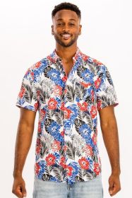 PRINT HAWAIIAN SHIRT (Color: MULTI, size: 3XL)