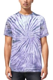 weiv Cotton Tye Dye TShirt (Color: Purple, size: XL)