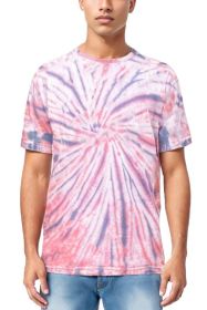 weiv Cotton Tye Dye TShirt (Color: Red, size: 2XL)