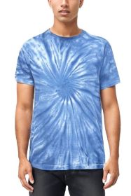 weiv Cotton Tye Dye TShirt (Color: LIGHT BLUE, size: L)