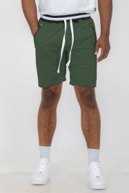Weiv Mens French Terry Sweat Short (Color: Hunter Green, size: 3XL)