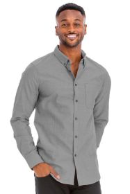 Weiv Men's Casual Long Sleeve Shirts (Color: TDL- CHARCOAL, size: 3XL)