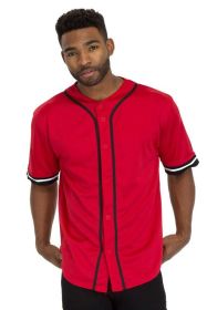 Unisex Active Sports Team Baseball Jersey (Color: Red, size: M)