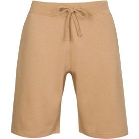 Fleece Sweat Shorts (Color: SAND, size: 2XL)