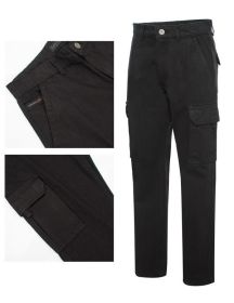Men's Cargo Pants (Color: Black, size: 36)