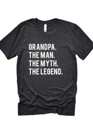 Grandpa Tee (Color: Deep Heather, size: L)