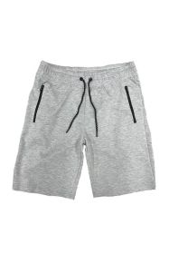 COTTON BLEND LOUNGE SWEAT SHORTS (Color: H.GREY, size: L)