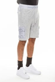 Weiv Heathered Light Weight Slub Shorts (Color: Grey, size: 3XL)