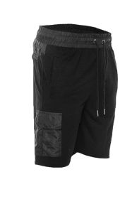 Weiv Heathered Light Weight Slub Shorts (Color: Black, size: M)