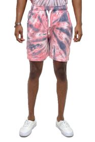 Cyclone Pinwheel Tie Dyed Shorts (Color: Red, size: 2XL)