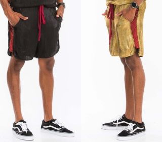METALLIC FLICK SHORTS (Color: GOLD, size: L)