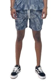 Cyclone Pinwheel Tie Dyed Shorts (Color: Black, size: 2XL)