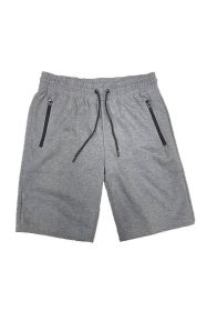 COTTON BLEND LOUNGE SWEAT SHORTS (Color: CHARCOAL, size: L)