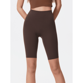 JupiterGear High-Rise Long Shorts (Color: Dark Brown, size: 8)