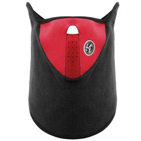 Half Face Mask Breathable Windproof Dustproof Neck Warmer for Bike Motorcycle Racing (Color: Red)