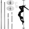 Professional Dancing Pole, Spinning Static Dancing Pole Kit, Portable Removable Pole, 45mm Heavy-Duty Stainless Steel Pole