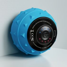 Rechargeable High Intensity Vibration Massage Ball for Muscle and Fitness, Electric Fascia Release for Neck, Back and Feet, USB Charging (Color: Blue)